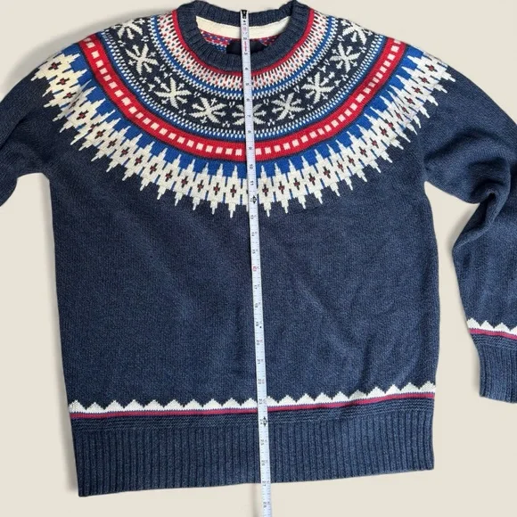 Men’s American Eagle Navy Blue Fair Isle Sweater New - Picture 5 of 7